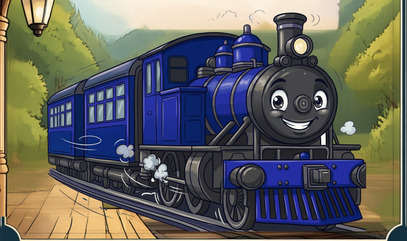 Atlantic Express Kids Menu illustration with train